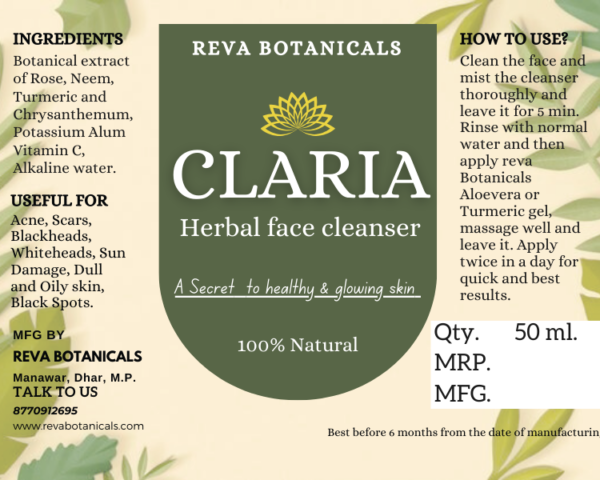 Claria Herbal Face Cleanser - Image 2